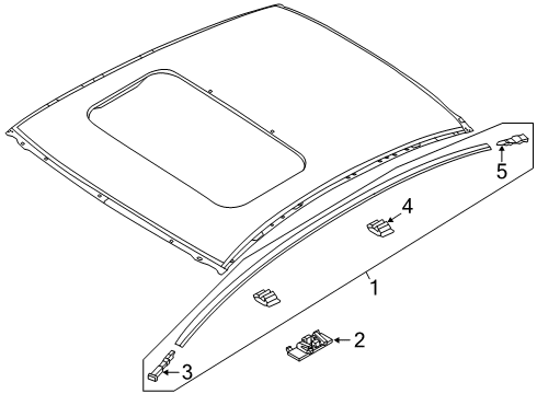 2025 Mazda 3 Exterior Trim - Roof Diagram 2