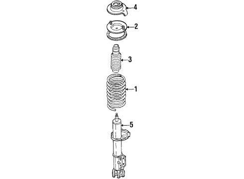 1984 Mazda GLC Rear Suspension Components Diagram
