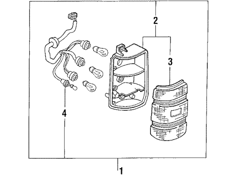 1987 Mazda 323 Rear Lamps Diagram 3