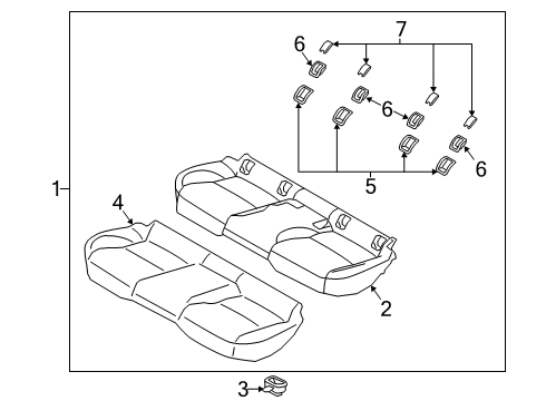 2025 Mazda 3 Rear Seat Components Diagram 2