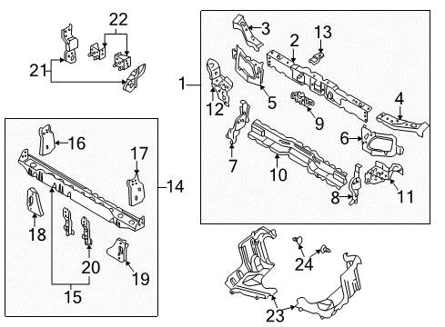 2001 Mazda MPV Fender Liner Retainer Diagram for NA01-56-145