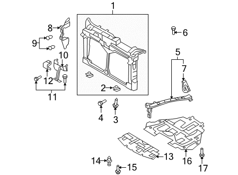 2011 Mazda 6 Radiator Support