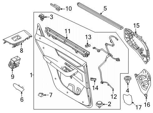 2025 Mazda CX-70 Interior Trim - Rear Door