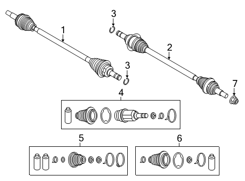 2022 Mazda CX-9 Drive Axles - Rear Diagram