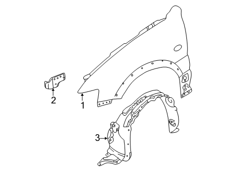 2001 Mazda Tribute Fender & Components