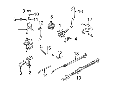 1999 Mazda Millenia P/S Pump & Hoses Diagram 2