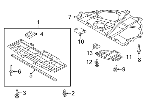 2025 Mazda 3 Splash Shields Diagram 2