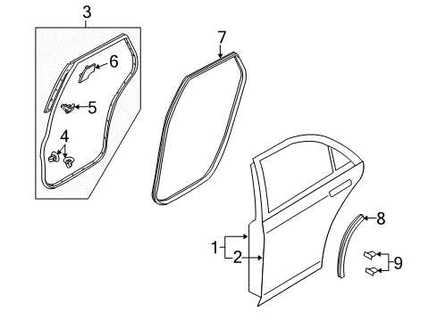 2007 Mazda CX-7 Door & Components Diagram 2