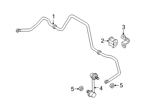 2009 Mazda CX-9 Stabilizer Bar & Components Diagram 4