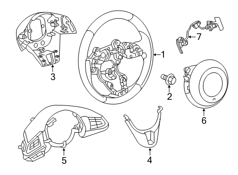 2017 Mazda CX-5 Steering Wheel & Trim Diagram