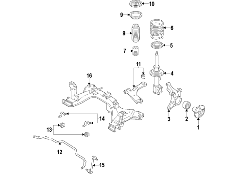 2014 Mazda 2 Front Suspension Diagram