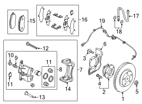 2025 Mazda CX-5 Front Brakes Diagram