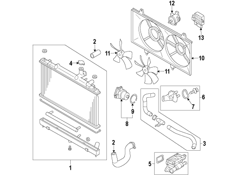 2011 Mazda CX-7 Cooling System Diagram 2