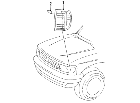 1994 Mazda B2300 Park & Side Marker Lamps Diagram