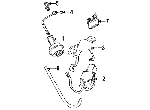 1997 Mazda MX-6 Cable Clip Diagram for AS03-20-810