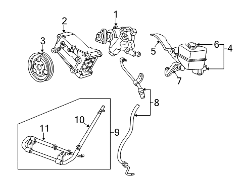 2002 Mazda B4000 P/S Pump & Hoses Diagram