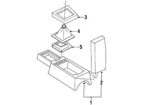 1986 Mazda RX-7 Center Console