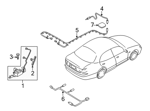 1999 Mazda Millenia Antenna & Radio