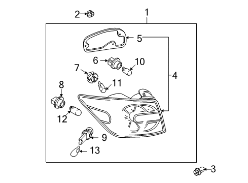 2012 Mazda CX-7 Combination Lamps Diagram 2