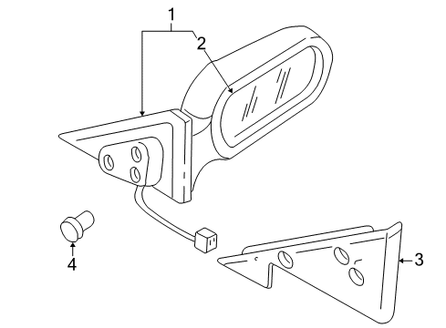 2000 Mazda Millenia Outside Mirrors Diagram