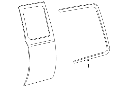 2002 Mazda B3000 Exterior Trim - Cab Diagram