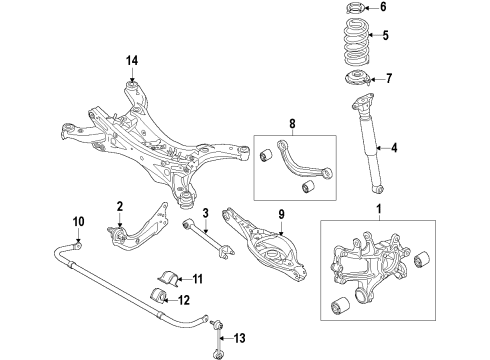 2013 Mazda CX-5 Lower Control Arm - Rear Diagram