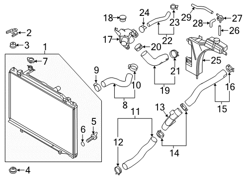2022 Mazda CX-9 Water Hose Clamp Diagram for S553-15-182