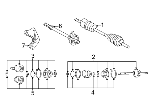 2005 Mazda Tribute Drive Axles - Front Diagram 2
