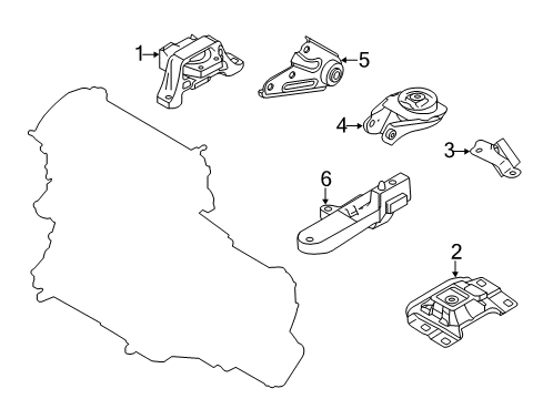 2012 Mazda 3 Engine & Trans Mounting Diagram 6