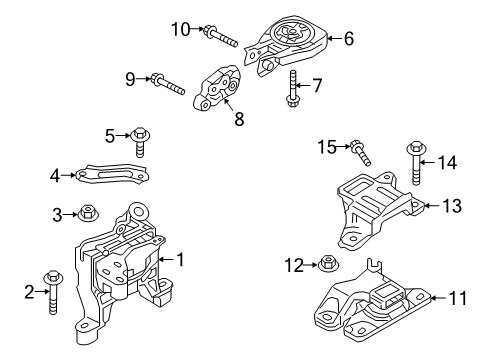 2022 Mazda 3 Automatic Transmission Complete Diagram for E1Y0-03-000A