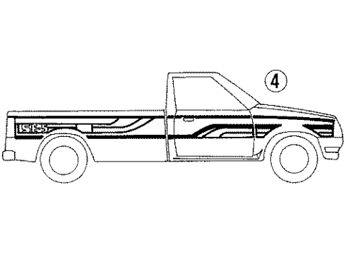 1987 Mazda B2000 Stripe Tape Diagram 4