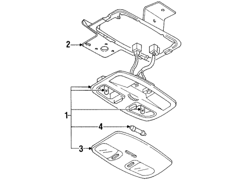 1994 Mazda MX-6 Overhead Console Diagram