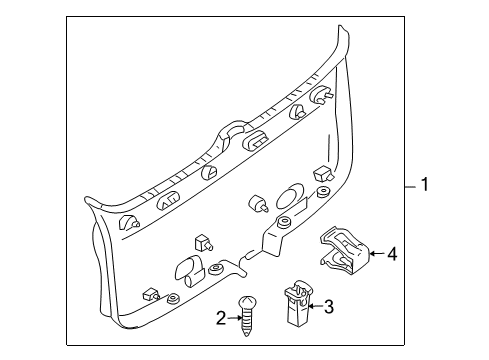 2011 Mazda Tribute Interior Trim - Lift Gate