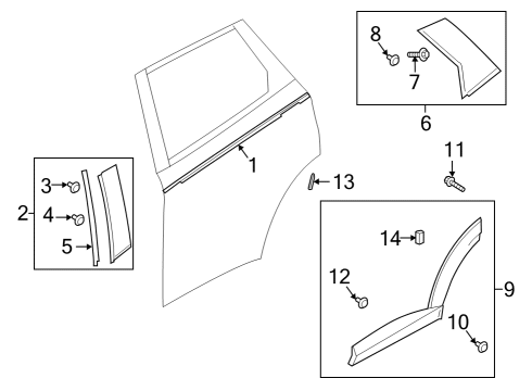 2024 Mazda CX-30 Exterior Trim - Rear Door