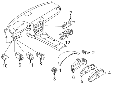 2014 Mazda MX-5 Miata A/C & Heater Control Units Diagram