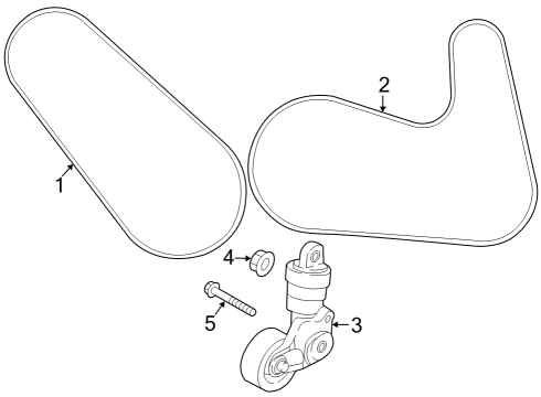 2023 Mazda CX-50 Belts & Pulleys - Belts Diagram 2