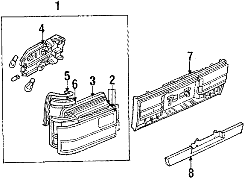 1992 Mazda 626 Rear Lamps