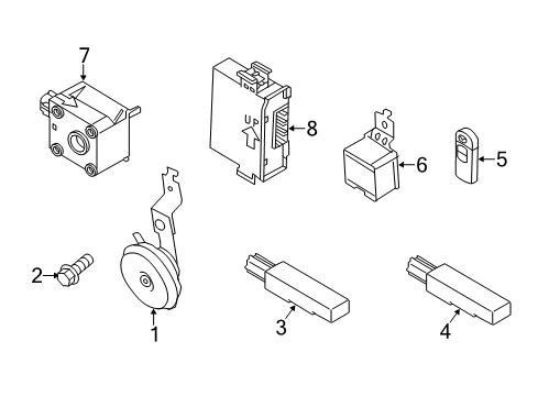2016 Mazda 6 Anti-Theft Components Diagram