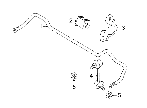 2010 Mazda CX-9 Stabilizer Bar & Components Diagram 5