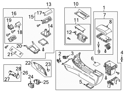 2011 Mazda 3 Center Console Diagram