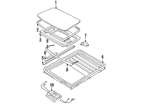 1984 Mazda GLC Sunroof Diagram