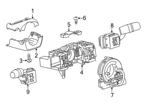 2016 Mazda 6 Shroud, Switches & Levers Diagram