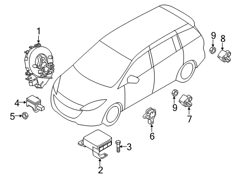 2013 Mazda 5 Supplemental Restraint System Diagram 2