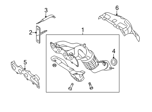2005 Mazda 6 Exhaust Manifold Diagram for L362-13-45XG