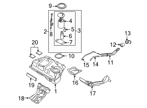 2015 Mazda MX-5 Miata Filler Hose Clamp Diagram for F151-42-239