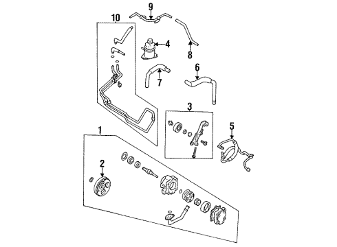 1993 Mazda 626 P/S Pump & Hoses Diagram 3