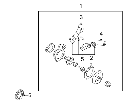 2008 Mazda Tribute Gasket Diagram for AJ57-15-116