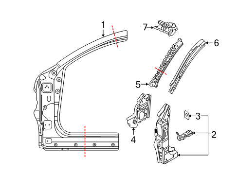 2016 Mazda CX-9 Hinge Pillar