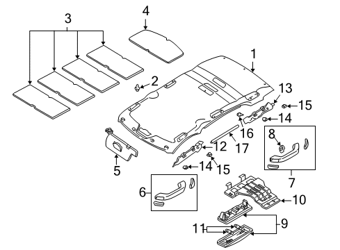 2000 Mazda MPV Assist Strap Diagram for LC62-69-470A-03