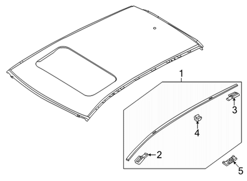 2022 Mazda MX-30 EV Exterior Trim - Roof